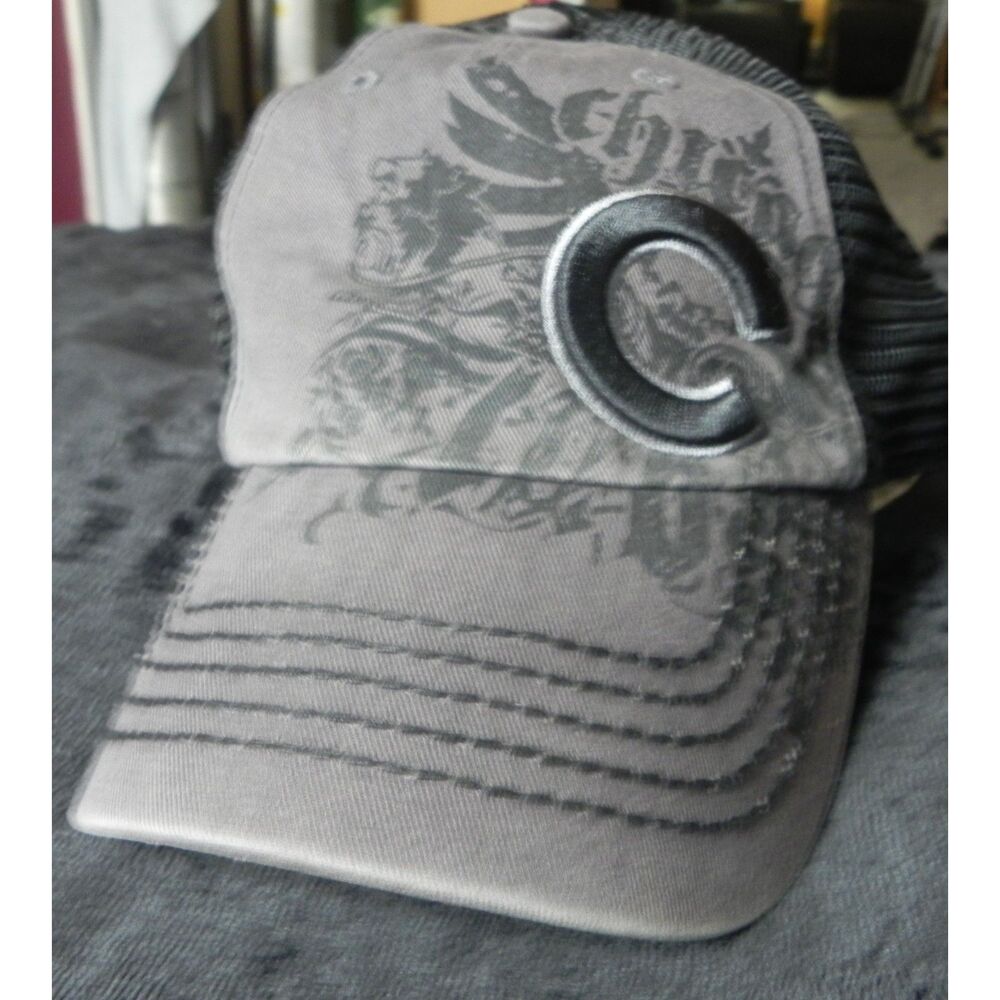 Chicago Cubs ’47 Brand Gray Distressed Fitted Hat Medium MLB